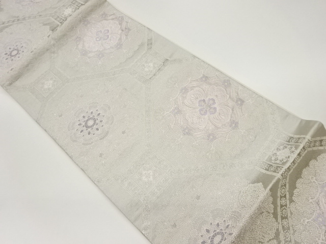 華紋に蜀江文様織出し袋帯